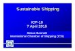 ICP-16 7 April 2015€¦ · Environmental Sustainability Shipping committed to continuous improvement though IMO MARPOL Convention (and other instruments) Reduction in Oil Spills