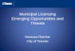Municipal Licensing Emerging Opportunities and Threats · Overview 188 illegal marihuana storefront operations investigated. 1500 inspections year to date. 65 dispensaries currently