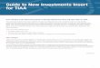 Guide to New Investments Insert for TIAA€¦ · goals. The Transition Guide enclosed in this mailing provides an overview of what is changing in the USG retirement plans. This insert