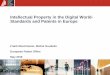 Intellectual Property in the Digital World- Standards and ...€¦ · Standards and Patents in Europe Frank Rüschmann, Michel Goudelis ... • Where standards include patented technology