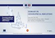 SEMINAR ON GEOGRAPHICAL INDICATIONS GEOGRAPHICAL INDICATIONS PROTECTION AND PROMOTION IN THE EUROPEAN