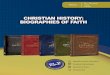 History 1 year Lessons for a 36-week course! 1 Credit...CHRISTIAN HISTORY: BIOGRAPHIES OF FAITH Parent Lesson Planner Weekly Lesson Schedule Student Worksheets Quizzes & Tests Answer