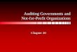 Chapter 20horowitk/documents/Chapter20D.pdf · Chapter 20. Learning Objectives •Understand the different types of government and NFP audits •Understand the sources of standards