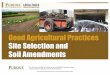 Good Agricultural Practices Site Selection and Soil Amendments · Audit Checklist: Site history and soils Questions Points YES NO N/A Doc 1-23 A previous land use risk assessment