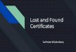 Certificates Lost and Found - Insecure Design · 2018-08-15 · 25% haven't expired yet. BygoneSSL noun A SSL certificate created before and supersedes its domains’ current registration