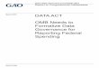 GAO-19-284, DATA ACT: OMB Needs to Formalize Data ...Reporting Federal Spending . March 2019 GAO-19-284 ... DATA Act: Progress Made but Significant Challenges Must Be Addressed to