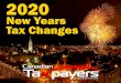 2020 New Year’s Tax Changes2020 New Year’s Tax Changes . 6 Canada Pension Plan and the Quebec Pension plan The federal government increasis ing Canadian Pension Plan (CPP) rates