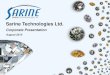 Sarine Technologies Ltd.sarine.listedcompany.com/newsroom/20150809_223202_U77... · 2015-08-09 · 2 Disclaimer This presentation may contain statements regarding the business of