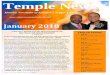 Temple News · 2019-08-13 · Monthly Newsletter of Solomon’s Temple Church A New Year’s Message from Our Pastor and Leading Lady 1st Peter 5:6 So be content with who you are,