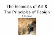 A Review? The Elements of Art & The Principles of Design · The Elements of Art & The Principles of Design A Review? The Elements Line Shape Forms Color Texture Space *Value. Line