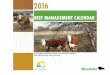 BEEF MANAGEMENT CALENDAR - Province of Manitoba · 2018-05-06 · The tips suggested in this calendar are based on a cowherd calving in early March. Please adjust accordingly for