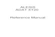 ALESIS ADAT XT20 Reference Manual - Audio Rents...Combining XT20s and ADATs 86 XT20 Transport Speed 86 Sample rate vs. Pitch Control 86 Input Monitoring 86 Polarity Differences 88