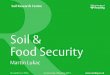 Soil & Food Security - University of Reading€¦ · Soil & Food Security Soil & Food Security: Research Highlights •Effective and sustainable use of soils is essential for food