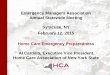 Emergency Managers Association Annual Statewide Meeting ... conferences/2015/Home Care...The Home Care Association of New York State (HCA) is a statewide association of providers,