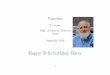 Happy 70-th birthday, Barry · Vignettes J. Avron Dept. of Physics, Technion Israel August 28, 2016 Happy 70-th birthday, Barry 1