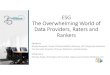 ESG The Overwhelming World of Data Providers, …...23 Sustainalytics: Sustainalytics :: : Our PartnershipsOur Partnerships • Over 35,000 fund ratings provided by Morningstar, using