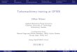 Turbomachinery training at OFW8Turbomachinery training at OFW8 H akan Nilsson Applied Mechanics/Fluid Dynamics, Chalmers University of Technology, Gothenburg, Sweden Contributions