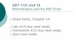 Read Kleitz, Chapter 14. Lab #13 due next week. …Multivibrator {A multivibrator is a circuit whose output changes between two digital levels. {Three types: z Bistable: Two stable