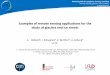 Examples of remote sensing applications for the study of ... · Workshop SAR & Cryosphere, Annecy, June 2019 Remote Sensing, glaciers and ice sheets A. Rabatel et al. Examples of
