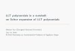 LLT polynomials in a nutshell: on Schur expansion of LLT …events.kias.re.kr/ckfinder/userfiles/202007/files... · 2020-07-16 · Note on properties of LLT polynomials LLT polynomials