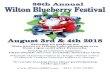 207-778-4726FRIDAY, AUG 3, 2018 9 am - 3 pm Blueberry Bazaar at First Congregational Church - blueberry cake, coffee, baked foods, crafts, flowers and plants, Thrift Shop open. (hot