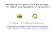Managing nitrogen for climate change mitigation and adaptation … · 2020-05-01 · N influences climate change. Efficient N management can help in adaptation and mitigation while