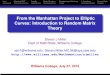 From the Manhattan Project to Elliptic Curves: Introduction to Random … · 2016-07-24 · Intro Classical RMT Toeplitz Block Circulant Checkerboard Matrices L-Functions Qs and Refs