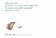 Moxi Fit behind-the-ear (BTE) hearing aid guide8 9 Putting your hearing aids on your ears Your hearing aids may be color-coded with an indicator that is visible when the battery door