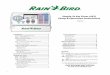Rain+Birdt · 2016-09-30 · on left or right keys to set clock, date, run time, etc. AUTO RUN. Set dial here to run all pro-grammed settings. OFF. Turns off all watering. RAIN DELAY