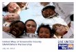 United Way of Greenville County Board of Trustees Meeting · United Way Invests in Financial Stability Programs $1.2 million/year in Financial Stability programs $718,500 in Job Skills