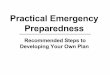 Practical Emergency Preparedness - Home Style Survival€¦ · • Crunch Backpack/web-gear packed in garage/basement – (bugging out for three weeks or more ... – Survival straw