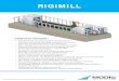 RIGIMILL - Hasmak T · • One specific gantry for aluminum machining and one for titanium machining • All parts FEM analyzed – Modig can show proof of machine stiffness • Outstanding