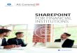 SHAREPOINT FOR FINANCIAL INSTITUTIONS · 2019-07-03 · a highly collaboration and communication portal. SharePoint does not stand alone. With the functionality of Microsoft’s Office