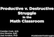 Productive v. Destructive Struggle - Amidon Planet · Ann Monroe, EdD Joel Amidon, PhD. Students are called to make sense of problems and persevere in solving them. Teachers are called