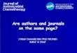 Are authors and journals on the same page? · 2019-04-29 · and application of antimicrobial chemotherapy with antibiotics and antifungal, antiviral and antiprotozoal agents. The