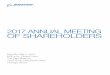 2017 ANNUAL MEETING OF SHAREHOLDERS...The meeting will also include a report on our operations. Shareholders of record at the close of ... and the 2016 Annual Report are available