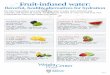 Fruit-infused water - CAMC.org€¦ · Fruit-infused water: flavorful, healthy alternatives for hydration The following recipes have less sugar than juice or soda, more vitamins and