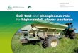 Soil test and phosphorus rate - Agriculture and Food test and... · Soil test and phosphorus rate for high rainfall clover pastures When new land was first developed, phosphatic fertilisers