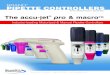 The accu-jet pro & macroTM - BrandTech Scientific Inc.€¦ · accu-jet ® pro Pipette ... macroTM Pipette Controller with spare 3µm filter and operating manual Gray 26200 $84.00