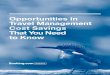 Opportunities in Travel Management Cost Savings That You ... · driven down the cost of air travel and hotels, the increasing risk and disruption in global travel pose difficulties