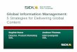 Global Information Managementdownloadcentre.sdl.com/sdlcomwebex/2009-gim... · Development Bill of MaterialsBill of Materials Custom DocumentsCustom Documents ... multilingual content,