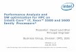 Performance Analysis and SW optimization for HPC on Intel ... · Winning with High-K 45nm Technology High Value, High Volume, High Preference Performance Analysis and SW optimization
