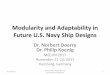 Modularity and Adaptability in Future U.S. Navy Ship DesignsOct 11, 2017  · Modularity Service Life Allowances to enable adaptability 11/22/2017 Approved for Public Release Distribution