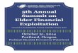 5th Annual Summit on Elder Financial Exploitation · The NAPSA Elder Financial Exploitation Advisory oard (EFEA) was created to assist in the planning of NAPSA’s annual Elder Financial