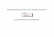REPUBLICAN PARTY OF DANE COUNTY ... CONSTITUTION OF THE REPUBLICAN PARTY OF DANE COUNTY, WISCONSIN 