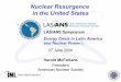 Nuclear Resurgence in the United States€¦ · – Fresh water production – Industrial heat. International nuclear electric production France 59 88 78 Mexico 2 79 5 ... 1970 1980