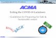 Exiting the COVID-19 Lockdown - ACMA · 2.8 Social Distancing on the Shop Floor / wash-rooms / Canteen and other areas where large number of employees assemble regularly. Preparing