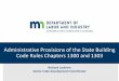Administrative Provisions of the State Building Code Rules ... Adminstration MR 1300.pdf · • Participants will be familiarized with the statutes, rules and building ... act or