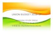 UNION BUDGET 2016 17 - snco.insnco.in/wp-content/uploads/2017/02/Presentation-on-Budget-2016-B… · UNION BUDGET 2016‐17 KANDIVALI STUDY CIRCLE CA. Darshak Shah S N & CO, Chartered