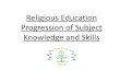 Religious Education Progression of Subject Knowledge and ... · Nursery should know: Nursery should be able to: that Diwali is a festival celebrated by different religions describe